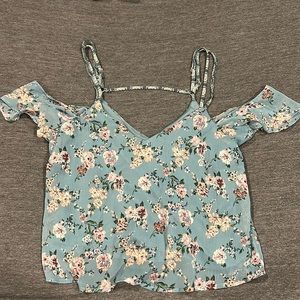 Flower Print Off the Shoulder Tank